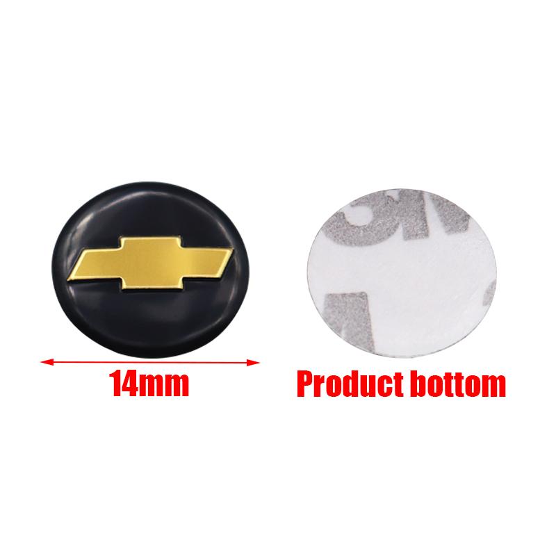 DRL1 2pcs 20pcs Chevrolet Hot sale 14mm 3D Aluminum Car Logo Key Fob Decoration Emblem Auto Key Badge Sticker Accessories