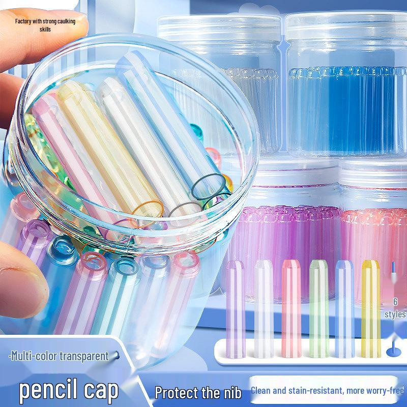 Transparent Pencil Cap for Kids - Grip Aid & Protective Cover