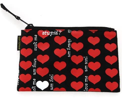 [X JAPAN] hide Black Heart Zipper Case