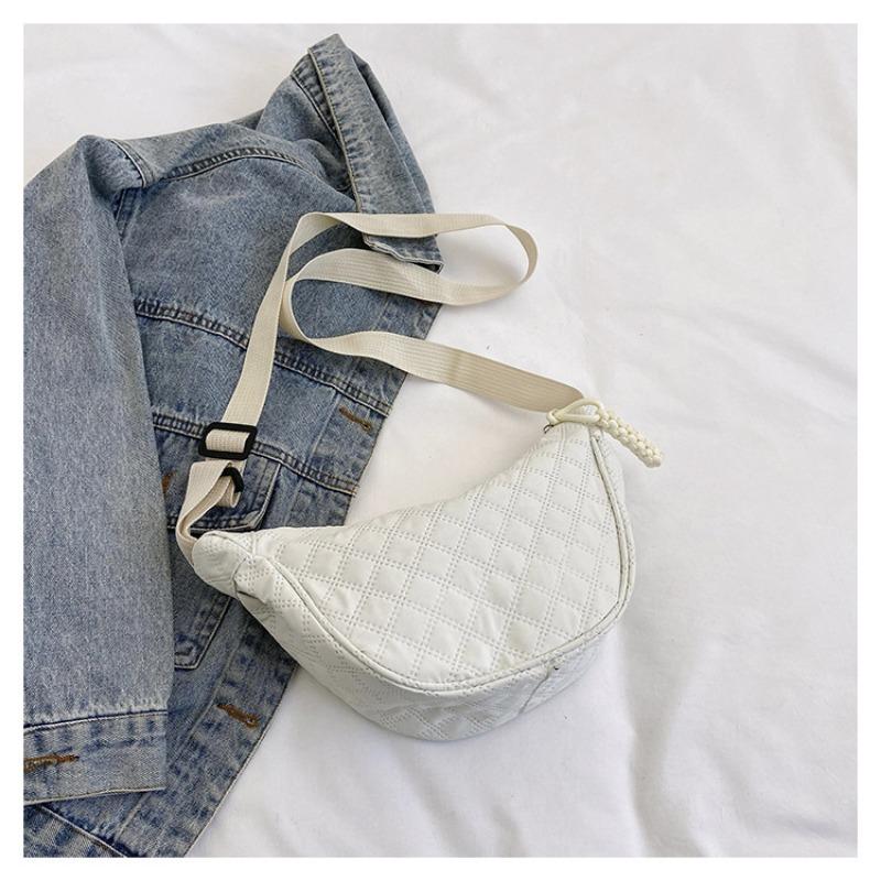 Women's New Shoulder Crossbody Dumpling Bag Large Capacity Tote Bag Solid Color Casual Versatile Nylon Fabric Bag Trendy