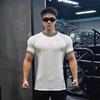 Tricou elastic pentru bărbați, cu guler rotund, mânecă scurtă, fitness, top Slim Fit, casual, pentru alergare, sport, sală de sport în aer liber