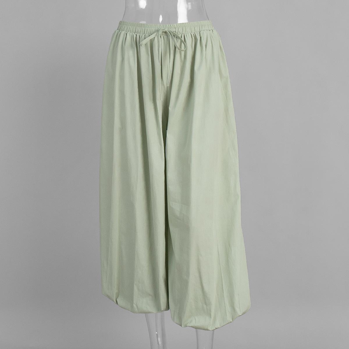 Euro-American Style Wide-Leg Lantern Pants - Spring/Summer Lazy Streetwear M