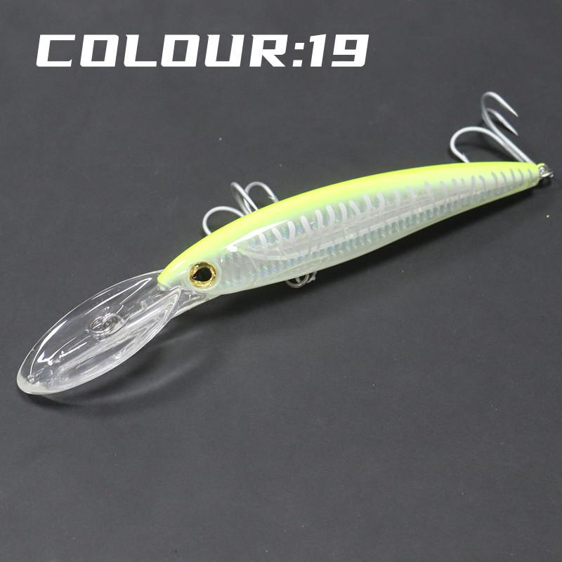 Große Minnow-Köder zum Angeln - Grüne Makrelen-/Thunfischköder, 16CM, 14CM, 12CM