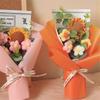 Yarn Sunflower Craft Hand Knitted Artificial Flower Decorative Gift Handmade Flowers For Teachers'Day Birthday Gift