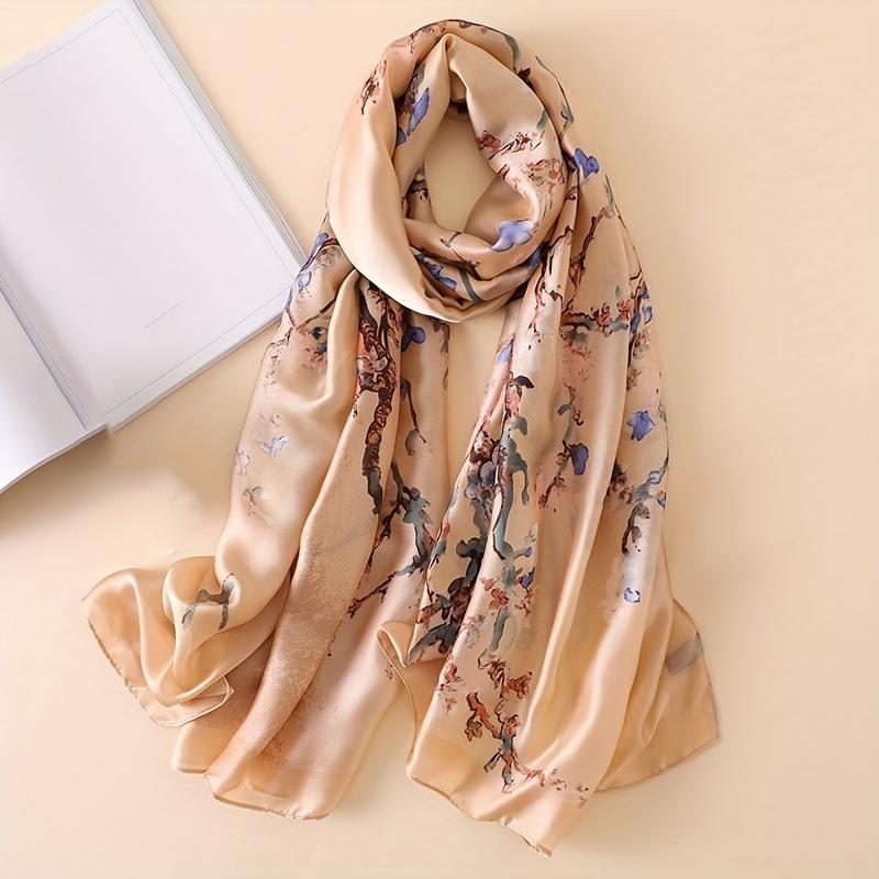 Luxury  Silk Scarf Women Animal Print Muffler Shawls Wraps Scarves Hijab Bufanda Foulard Female Bandana 180*90Cm