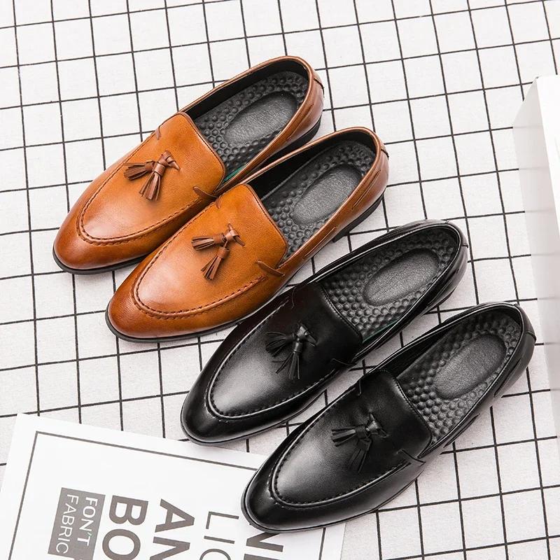 Classic Tassel Business Shoes Summer Loafers Shoes Men's Leisure Dress Loafers Fashion Outdoor Driving Shoes Famous Brand Luxury