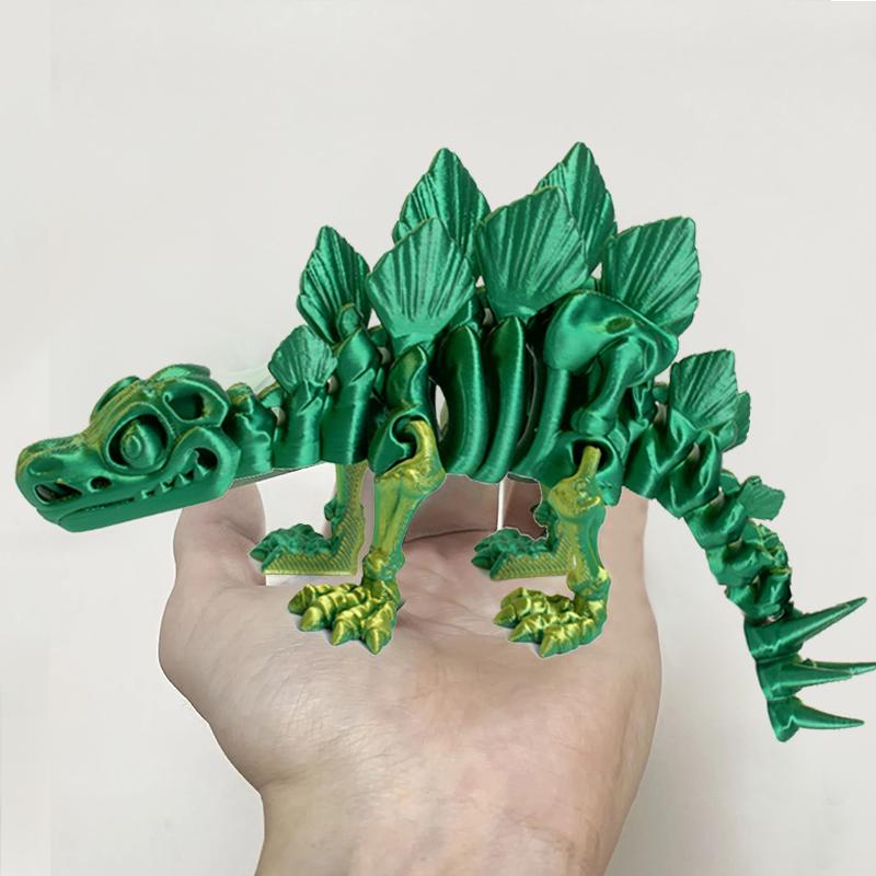 Drago Dinosauro Magico Stampato in 3D Articolazione Mobile Fidget Toy Ornamentale da Scrivania Articolato Rotante Giocattolo per Adulti Bambino Artigianato Regalo di Nascita