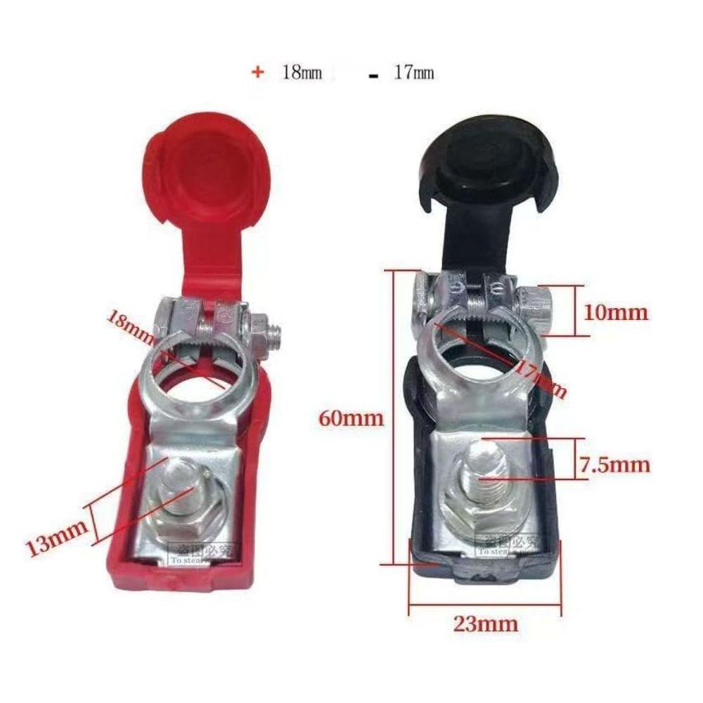 2pcs Quick Release Battery Terminal Clamp Negative Positive Top Post Clamp Truck Accessories