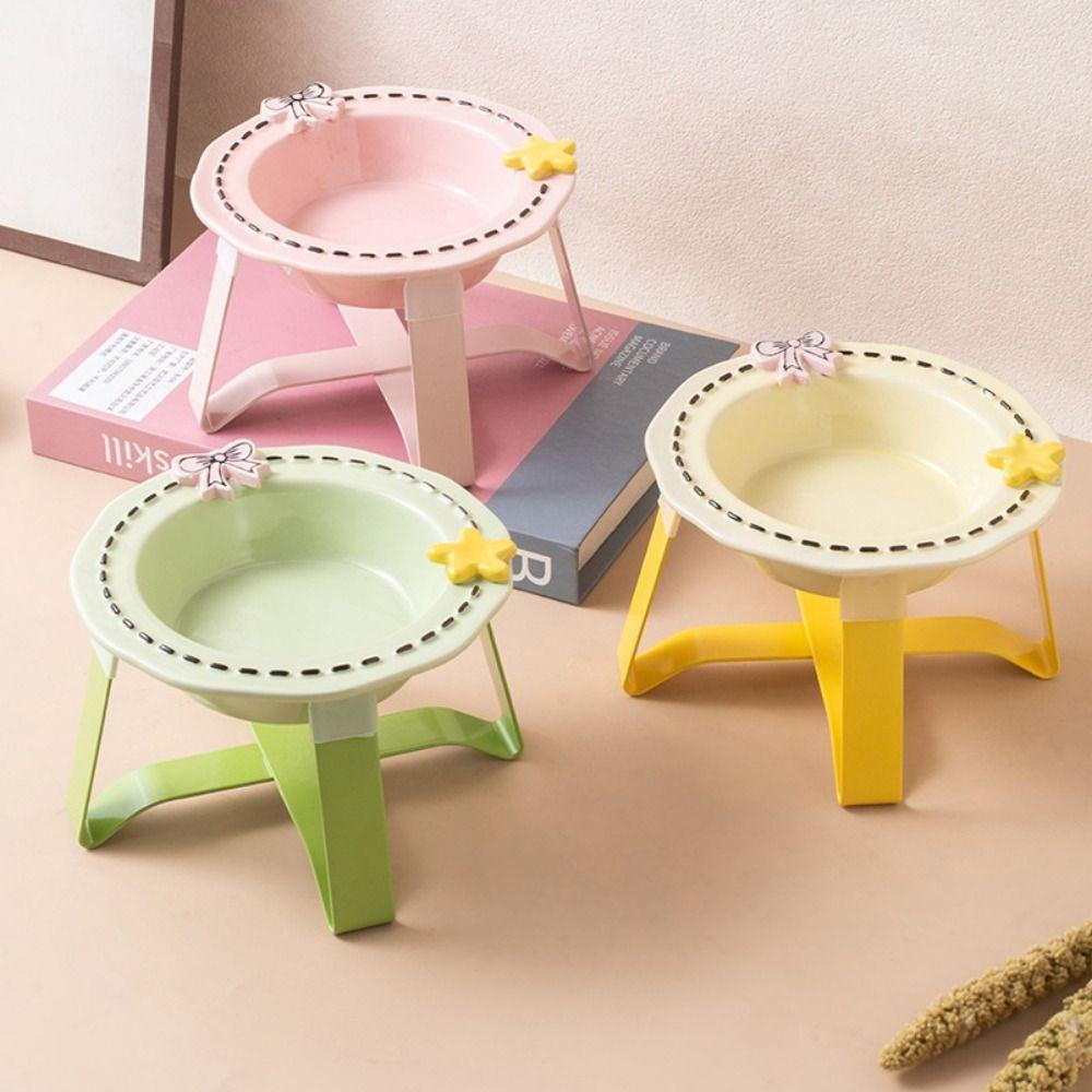 Anti Slip Cat Food Water Bowl Anti Vomiting Elevated Pet Feeder Bowl Ceramic Cat Bowl Pet Supplies