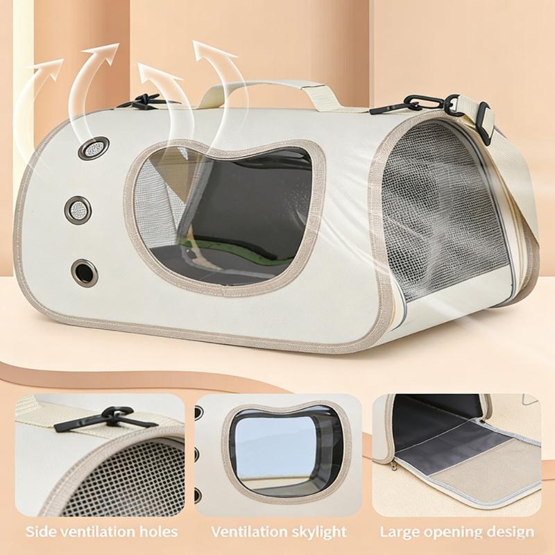 Portable Water Resistant Pet Carriers With Breathable Large Opening For Dog And Cats Adjustable Shoulder Strap Size