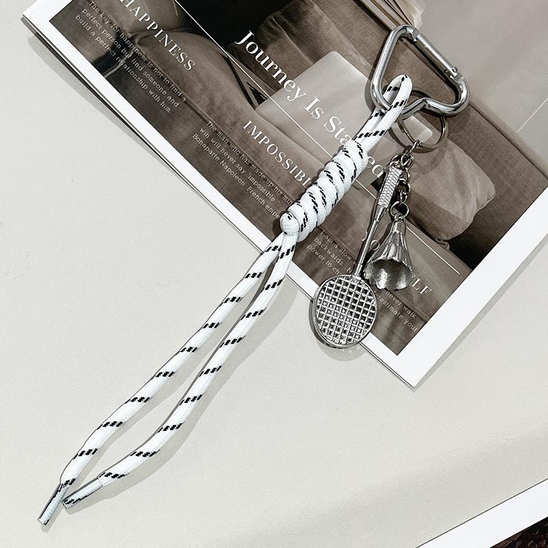 

Брелок-подвеска для сумки с ручной плетеной веревкой, спортивный стиль, подвеска для сумки, декор в виде бейсбольного мяча, повседневный, крутой, модный