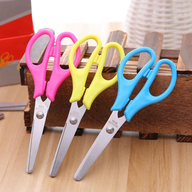 Multi-Functional Stainless Steel Round-Tip Craft Scissors for Kids