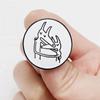 Rock Band Cartoon Metal Badge - Twin Fantasy Music Album Pin Brooch