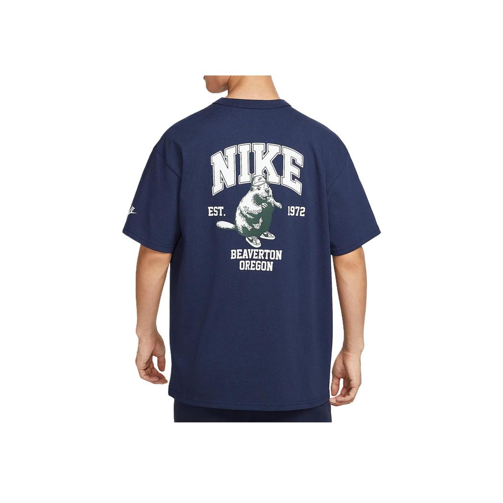 Nike Sportswear Premium Fashion Comfortable Vintage Minimalist Short Sleeve T-Shirt Men Tops Deep-Navy IH0818410