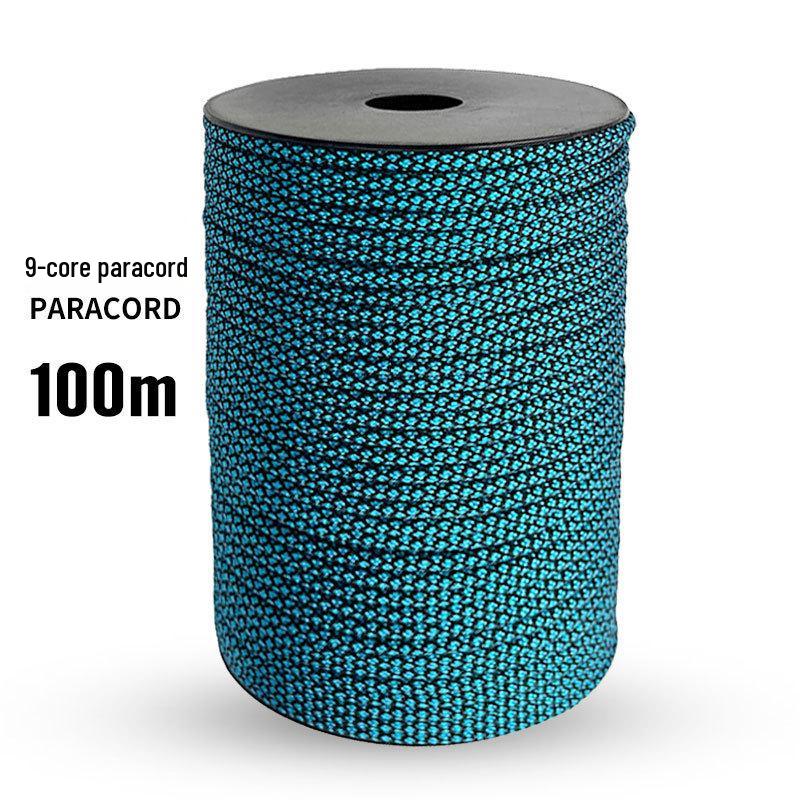 

100m 9-Core Paracord: Multi-Purpose Survival Rope for Outdoor Hiking and DIY Bracelet Weaving
