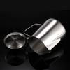 Stainless Steel Milk Frothing Pitcher with Lids Espresso Steam Coffee Barista Kettle Latte Cappuccino Milk Cream Cup Jug