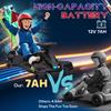 12V Kids Electric Go Kart with Music, LED Lights, Slow Start, Black