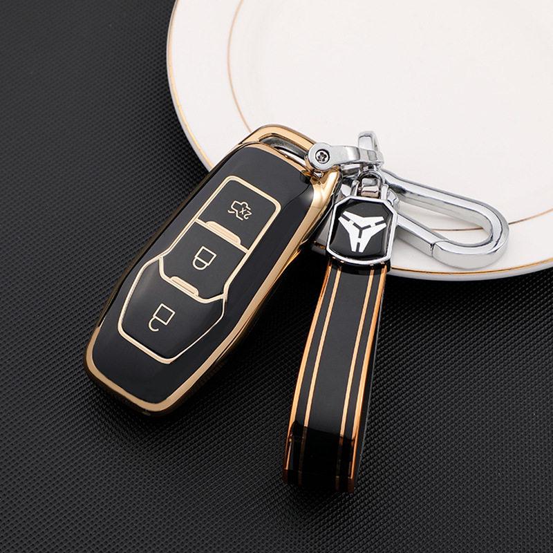 Gold Edge Car Key Case for Ford Edge, Mondeo, Taurus, Explorer, Mustang
