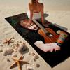 Ed Music Guitar Beach Towel, Super Soft Microfiber, Gift for Her/Him, Birthday, for Pool, Beach, Travel, Home Decor Fan Gifts