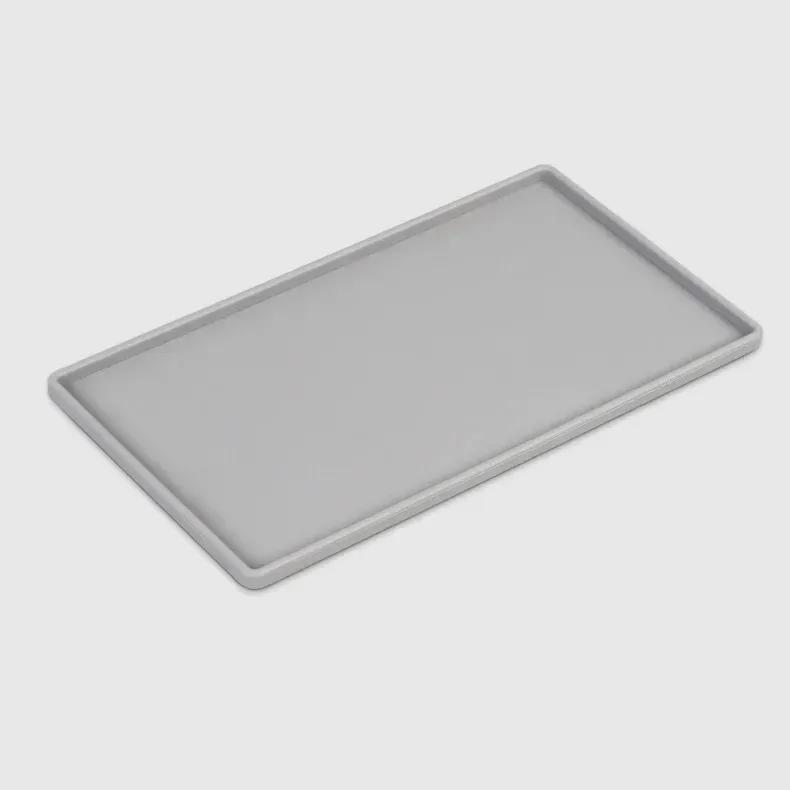 

2024 1 шт. Силиконовый пластиковый плоский поднос Квадратный Нескользящий Скручивающийся Держатель для мобильного телефона Подставка Мыльница для ванной Подставка для кофейной и чайной посуды 200 мм для 200x110cm-gray-200x110x6.2mm