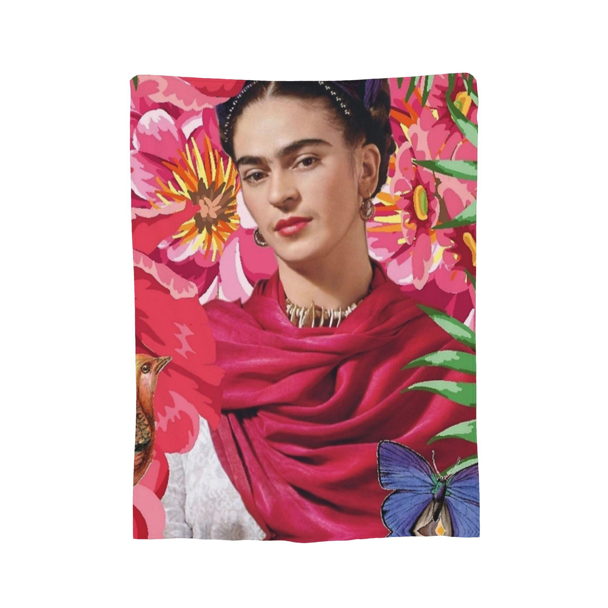 

F-Фріда Кало Дизайн Покривало Фланелевий Плед Літня Кондиціонована Декорація М який Теплий Покривало, 40x50in