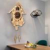 Solid Wood Cuckoo Clock Vintage Luxury Pendulum Wall Clocks Hourly Chiming Music House Decoration Living Room Decoration Gift