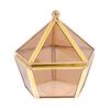 Pentagon Transparent Jewelry Storage Box Geometric Clear Jewelry Display Case Ring Earring Organizer Holder Tabletop Container