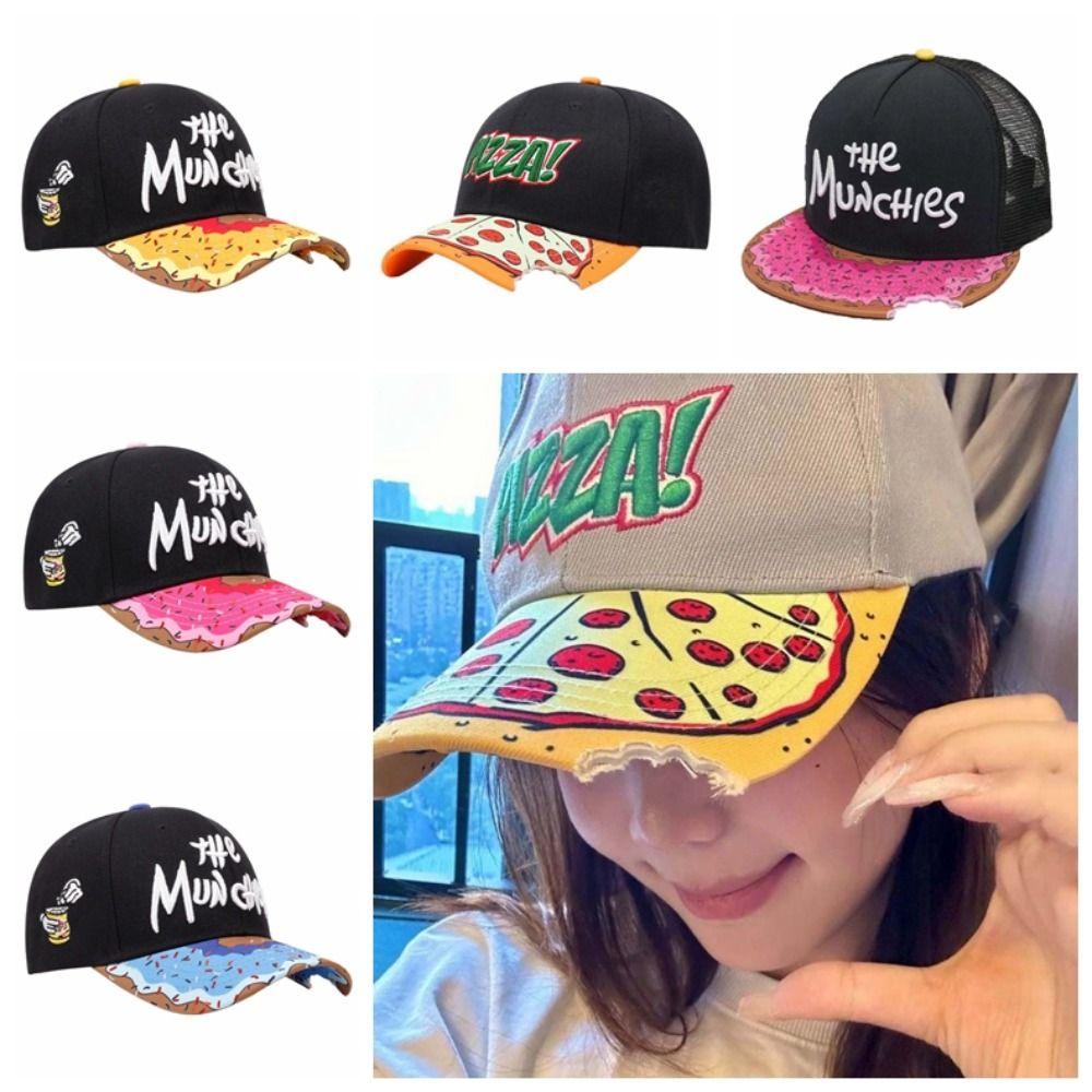 

Korean Style Donut Embroidery Baseball Cap Sunscreen Dance Snapback Hats Men Style 1