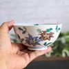 Waza No Kura Pair Rice Bowls - Stylish Japanese Tableware - Kutani Ware Couple's Rice Bowls - Clematis Design - High-Quality Ceramic Tableware - Made