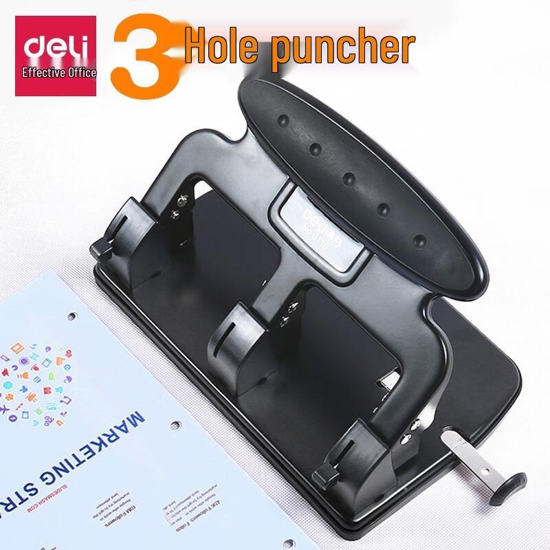Deli Heavy-Duty 3-Hole Puncher