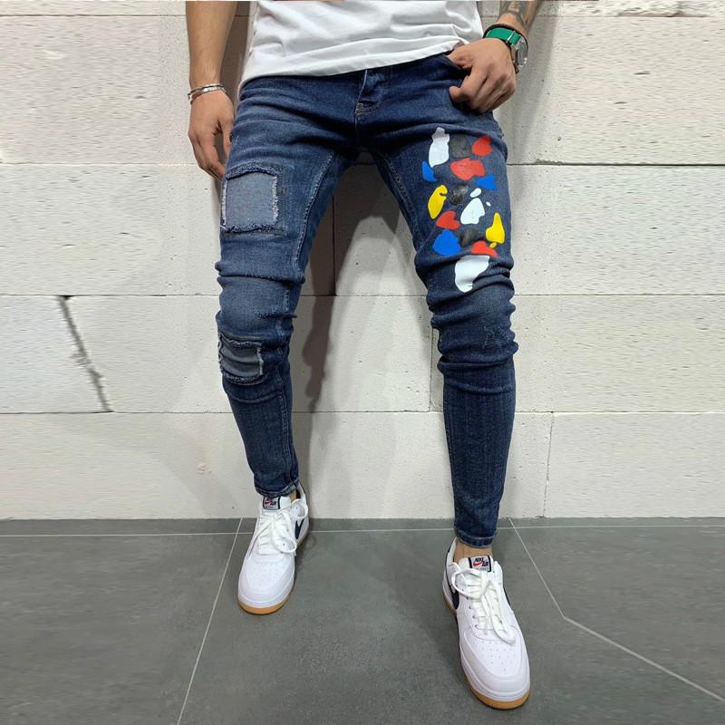 Buy Jeans for Men Fashion Spot Print 