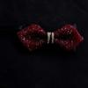Solid Color Rhinestone Collar Flower British Style Adjustable Gentleman's Bow Tie Bowtie Collar Cravat Men's Suit Accessory