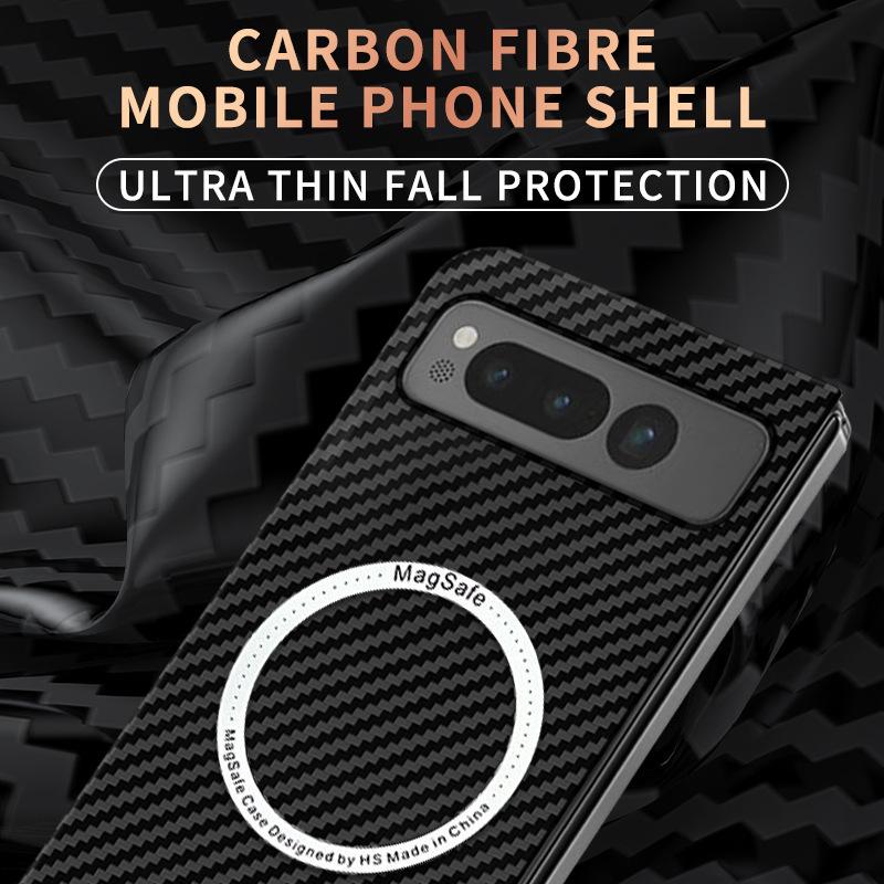Google Pixel Fold Carbon Fiber Pattern Wireless Charging Case