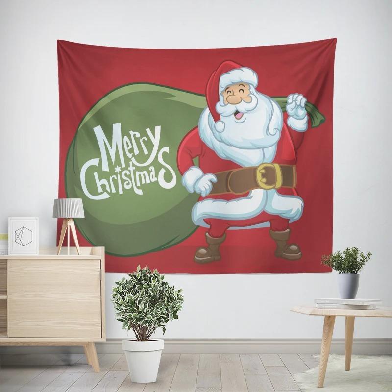 Christmas New Year Pattern Living Room Bedroom Decorative Tapestry
