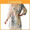 Vintage Damen Lässiges Lockeres Kleid mit Blumendruck und Zeitlosem Charme für Alle Anlässe