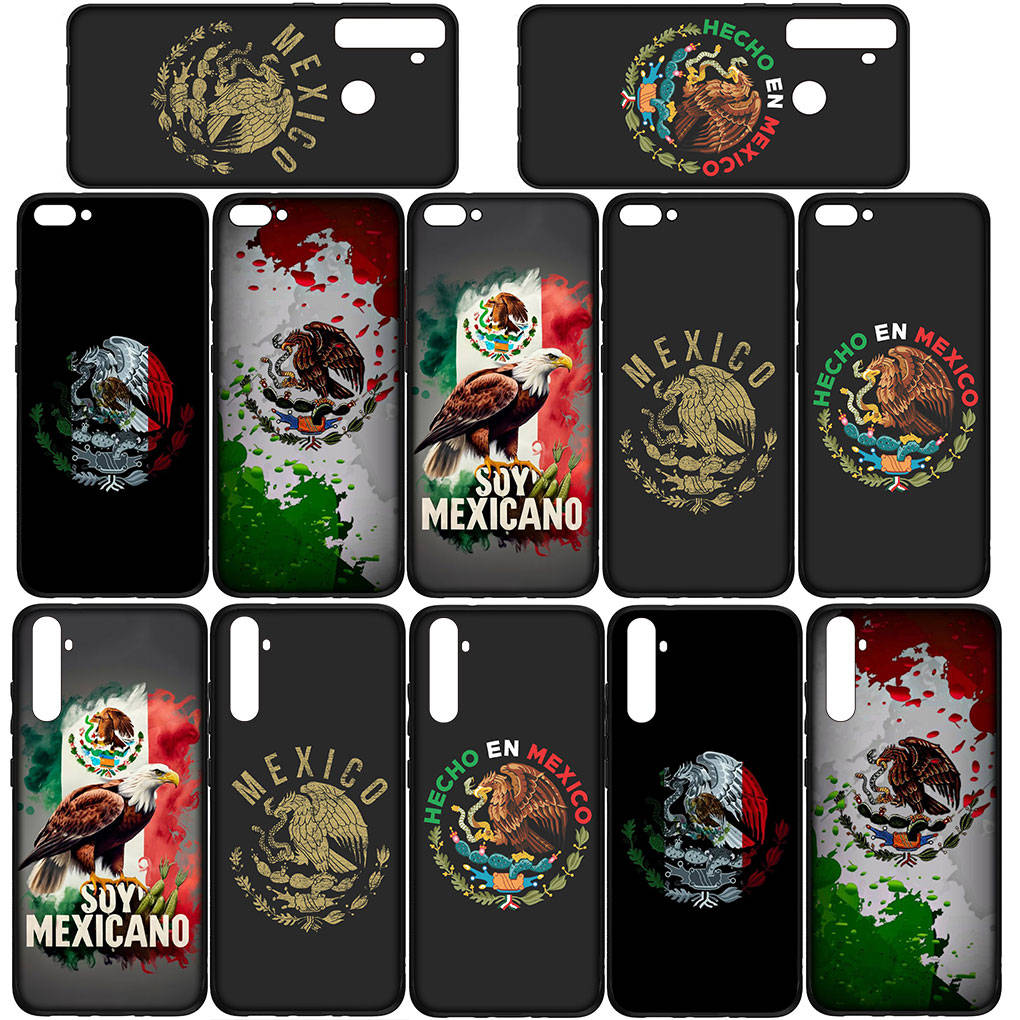 for Samsung Galaxy S24 S23 iPhone 16 15 14 Xiaomi Redmi Note 13 12 11 10 8 Plus 9 Pro Max X XR 14C Phone Case Mexican Mexico Flag OPPO Huawei Cover