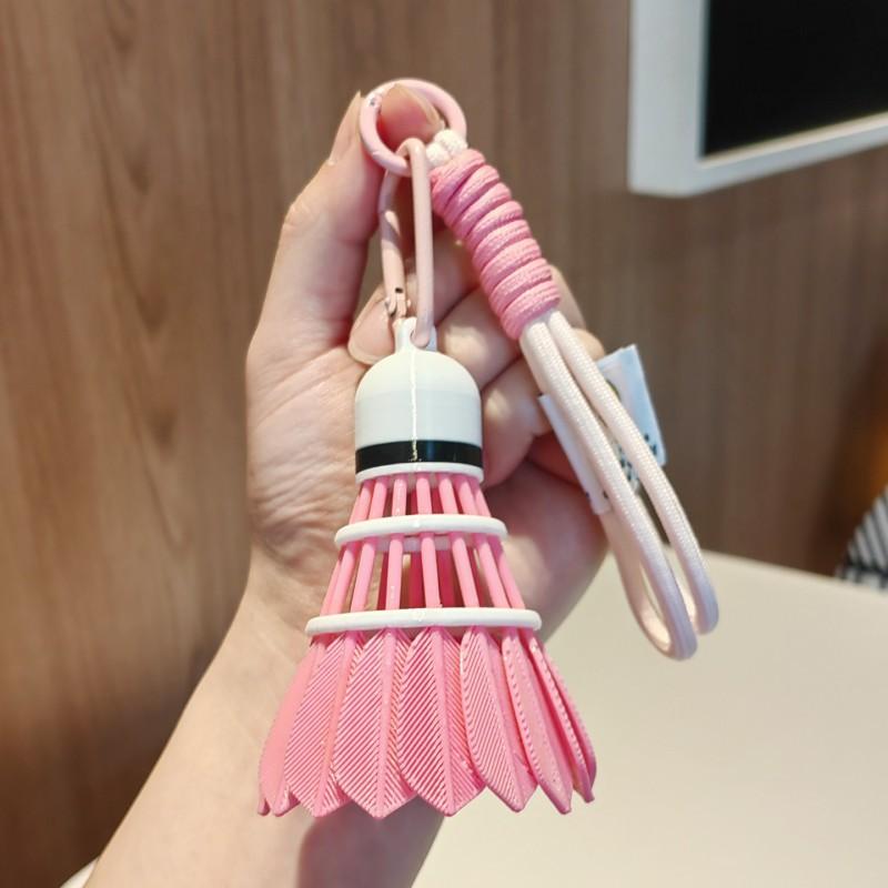 Rainbow Badminton Pendant Creative Sports Backpack Decoration Advanced Key Chain High-value Gift