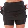 2025 Women's Solid Color Mid-Waist Casual Yoga Skirt Shorts - European & American Summer Style
