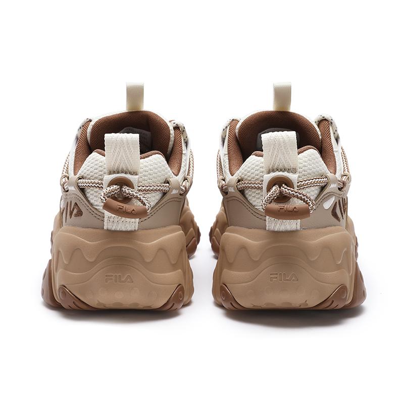 Fila Fluid 5 Cat Paw 5 Fashion Retro Casual Comfortable Versatile Low-Top Running Shoes Women Sneaker White Brown F12W442115FAS