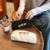 Cute Bear Embroidery Canvas Pencil Case Japanese Style Stationery Pouch Large Capacity Storage Bag