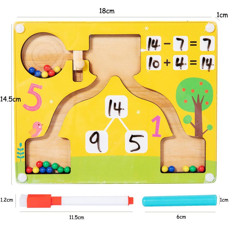 Magnetická aritmetika Matematické hry Montessori Farnost Dřevěná hračka Barva Poznávání Předškolní počítání Učení Děti Vzdělávací hračka