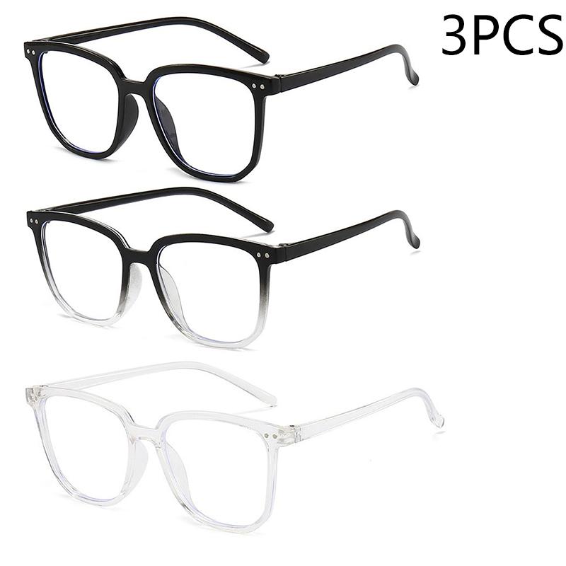 Anti-blue Light Glasses for Women with Regular Eyeglass Frame Finished Retro Flat Light Frame