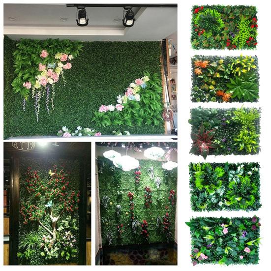 40x60CM Artificial Plants Wall Panel Realistic Fake Greenery Grass Wall