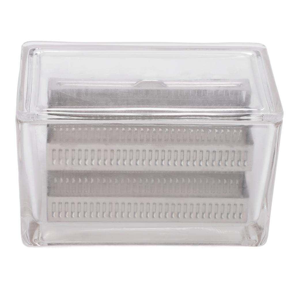 Glass Staining Jar with Lid Animal and Plant Specimens Slide Staining Tank Clear Container for