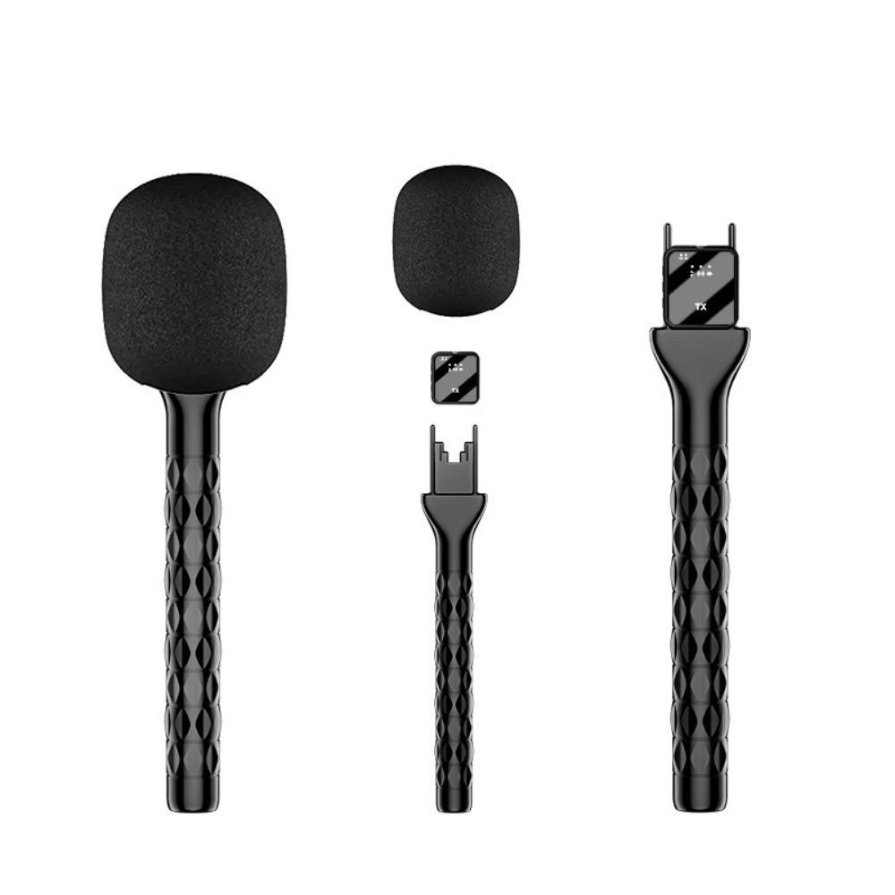 Handheld Microphone Handheld Grip Stick with Windproof Sponge Microphone Grip Stick Mic Stand