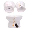 Ceramic Cat Bowl Creative Pet Drinking Feeder Food Dispenser Pet High Foot Bowl  Neck Protection
