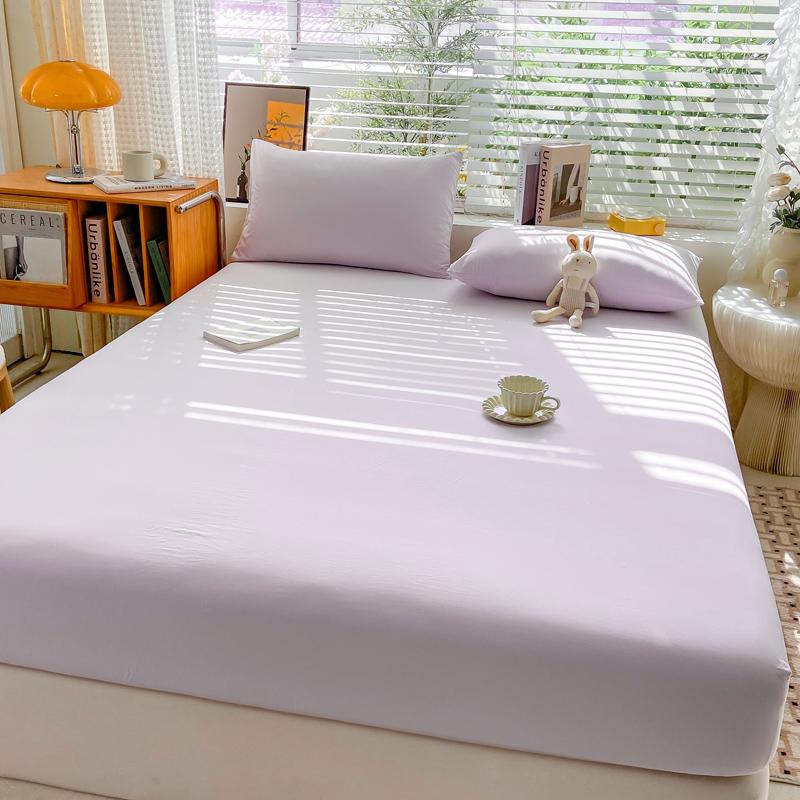 Cearceaf de pat, din bumbac moale, cu benzi elastice, culoare uni, huse de saltea antiderapante, cearceaf pentru pat dublu king-size 140/160/200