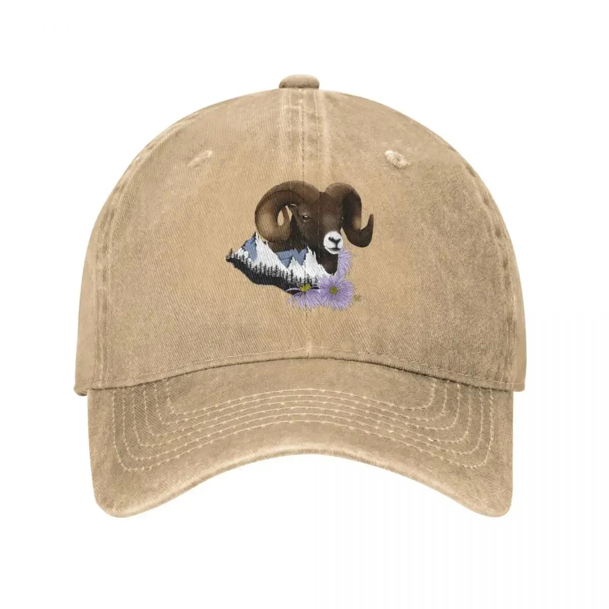 

Bighorn Sheep Cap Funny Cowboy Hat luxury Unisex All Seasons Travel Adjustable hat fashion woUnisex hats Unisexs