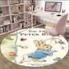1pc Peter Rabbit1 Print Round Carpet Chair Round Carpet Suitable for Bedroom Living Room Home Decorative Carpet
