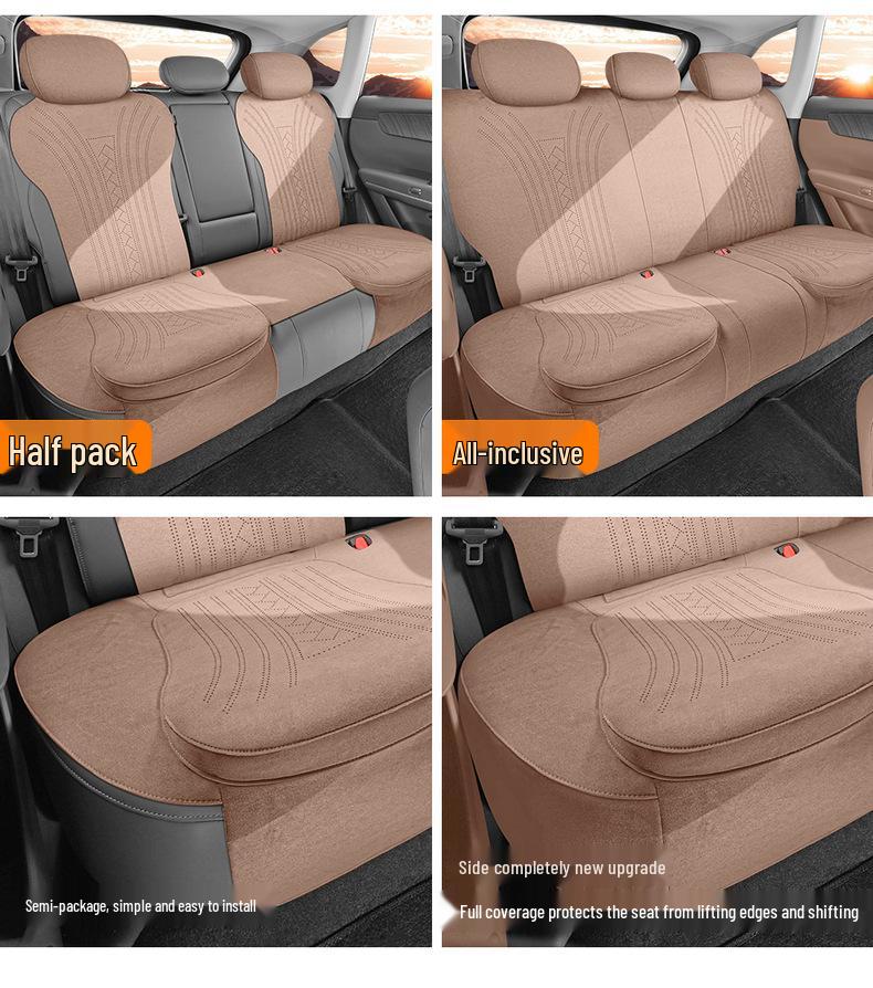 Suede Saddle Pad Seat Cover for 26 Leapmotor C11 Models - Perforated, Breathable, and Car Seat Cushion